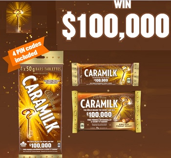 Caramilk.ca  2021  Golden Key, Unlock The Secret to Win $100,000 contest