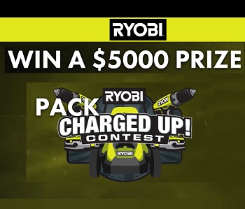 Ryobi Tools Charged Up Contest: Win $5,000 Tool Prize at ryobi.ca/chargedup