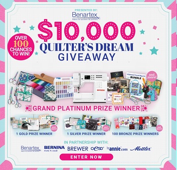 Benartex Fabrics Contests for Canada & US The $10,000 Quilter's Dream Giveaway