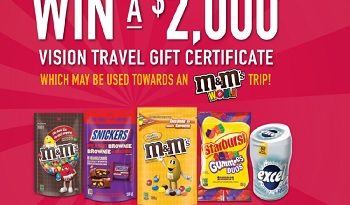 Coop MM’s World Promotions Contest: Win $2,000 Travel Gift Card for M&M’s Trip