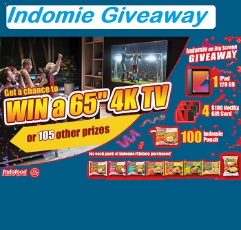 Indomie Contest: Win 65″Smart TV Big Screen Giveaway