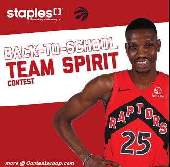 Staples Canada & Toronto Raptors Back To School Team Spirit Contest 