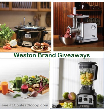 Weston Brands Giveaways: Win Meat Grinder and Sausage Stuffer at westonbrands.com