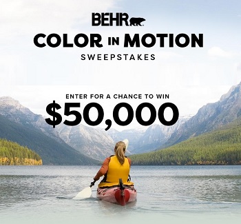 Behr Paint Color In Motion Sweepstakes: Win  Giveaway