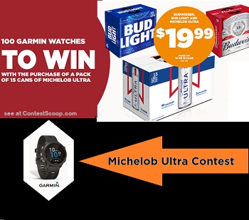 Couche tard Michelob Ultra Contest: Win Garmin Forerunner Smartwatch Instant Prizes