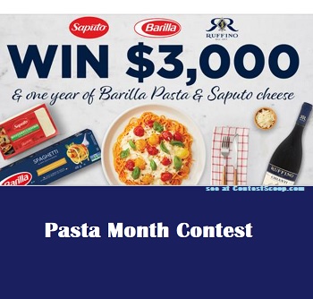 Barilla Pasta Month Contest Ca: Share Recipe to Win $3,000 & Prizes