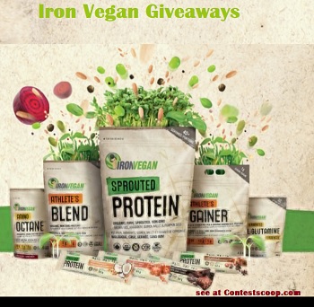 Iron Vegan Canada Contests Protein Powder,wellness and supplement Giveaway, see at www.contestscoop.com