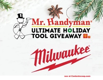 Mr. Handyman.com Contests for Canada & US  big Holiday  tool Giveaway, more at www.contestscoop.com