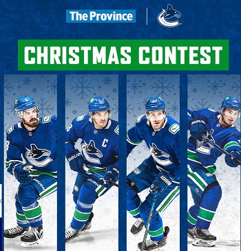 Theprovince Contest: Win Canucks Christmas Giveaway (Game Tickets & Jerseys)