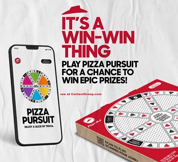 Pizza Hut NEW Pizza Pursuit Contest. Scan to Win awesome prizes, read about the Giveaway at www.contestscoop.com