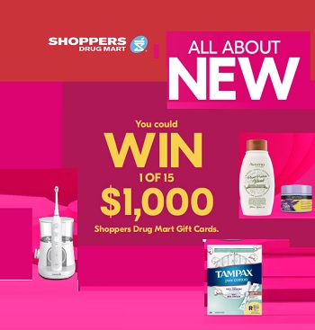 Shoppers Drug Mart New Contest: Swipe & Win $1000 Gift Cards - shoppersdrugmart.ca/new