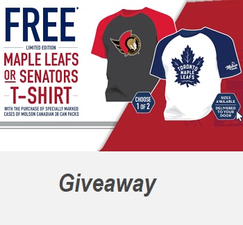 Molson.ca tshirt Contest: Win Free Leafs or Senators Shirts