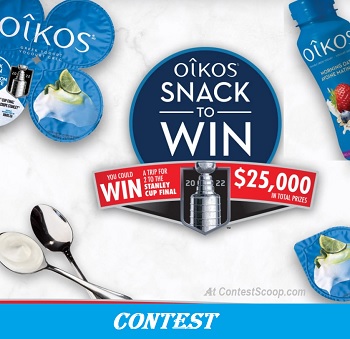  Oikos Snack To Win giveaways at Oikos.ca/SnackToWin