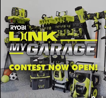 Ryobi Tools Canada Link My Garage Giveaway WIN $5,000 garage makeover