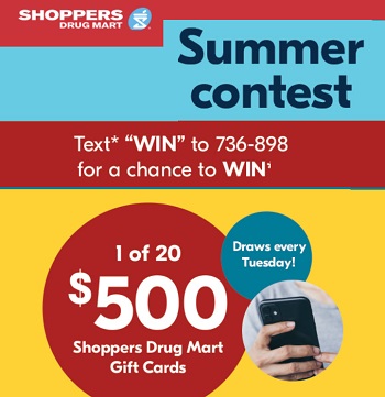Shoppers Drug Mart Canada Summer Contest 2022 Giveaway