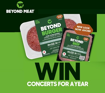 Beyond Meat Canada Contest 2022 Ticketmaster.ca/BeyondMeat “Concerts For A Year” Sweepstakes