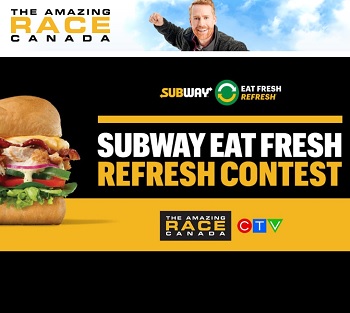 CTV.ca Contest: Amazing Race Win $5,000 Subway Eat Fresh Refresh Giveaway