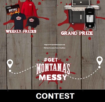 Montanas BBQ Instagram & Facebook Contests @montanasBBQ Gift Card Giveaway - Montanas.ca/getmessy