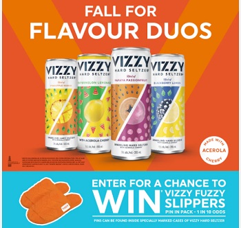 Vizzy Hard Seltzer Contests Win Vizzy Slippers Giveaway at vizzyhardseltzer.ca/SLIPPERS 