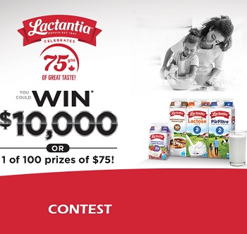 Lactantia Canada Contest 2022 Lactantia 75 Years of Great Taste Giveaway at www.lactantia75.ca