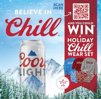 Coors Light Chill Contest 2022 Believe In Chill Giveaway at, www.coorslights.ca/BelieveInChill