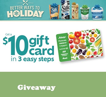2022 Danone Holiday $10 Gift Card Giveaway - Celebrez Avec Danone at DanoneHoliday.ca