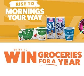 Danone Rise To Mornings Your Way Groceries Giveaway at risetomornings.ca