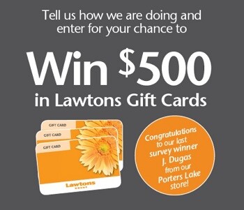 Lawtons Pharmacy Customer Survey Contest at www.lawtons.ca/mypharmacy