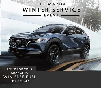 Mazda Parts & Services Contest Win Free Gas Winter Service Event 