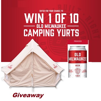 Old Milwaukee Beer Camping Yurts tentGiveaway, oldmilwaukeecontests.ca  