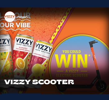 VizzyHardSeltzer Ca Scooter Giveaway: Win Vizzy Scooters (pin codes)