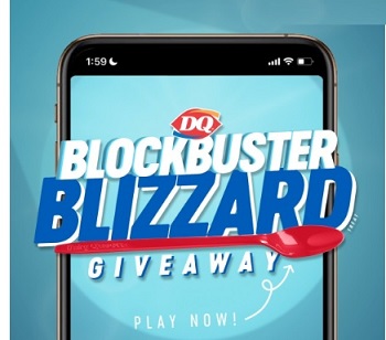  DQ Canada Contests 2023 Dairy Queen Blockbuster Blizzard Giveaway at dqblockbusterblizzardgiveaway.ca