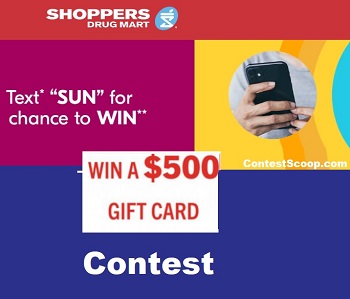 Shoppers Drug Mart Canada Summer Contest Text SUN, FUN Giveaway at www.shoppersdrugmart.ca/summercontest