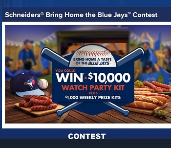 Toronto Blue Jays Schneiders Contest  2023 Win Schneiders Bring Home the Blue Jays Prize packs at Bluejays.com/SchneidersContest