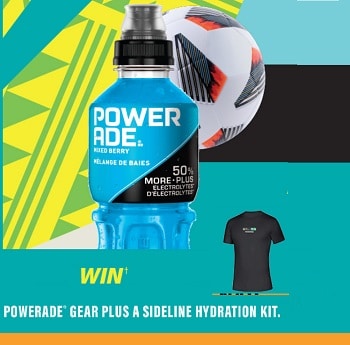 Powerade Canada Contest  Win Power Gear Giveaway,  at winpowergear.com 
