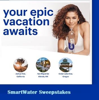 Smartwater Canada Sweepstakes Contest Vacation Giveaways (smartwatercanada.ca)