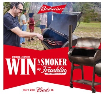 Shop Beer Gear & Budweiser Contest 2023 WIN A SMOKER BY AARON FRANKLIN at  shopbeergear.ca/FranklinBBQ