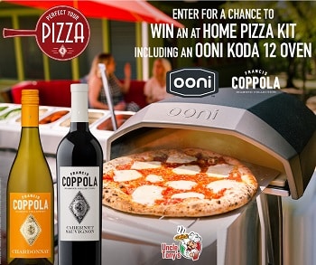 Francis Ford Coppola Winery Contest 2023 Pizza Kit Giveaway at coppolaxpizza.com