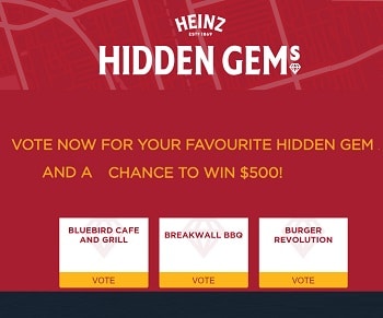 Heinz Hidden Gems Contest  Vote For to Win at  hiddengems.heinz.com