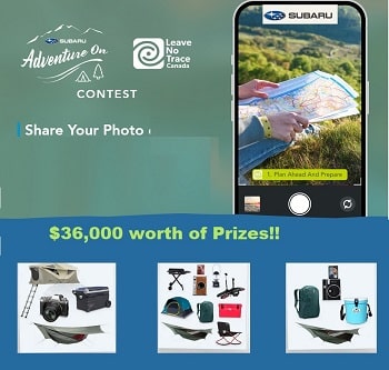 Subaru Adventure On Contest: Win $36,000 in Prizes @ AdventureOncontest.ca