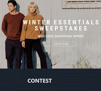 RVCA Contests Canada & US Fashion  SHOPPING SPREE SWEEPSTAKES