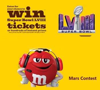 Mars Canada Contests 2023 M&M's, Snickers NFL Super Bowl Las Vegas Giveaway