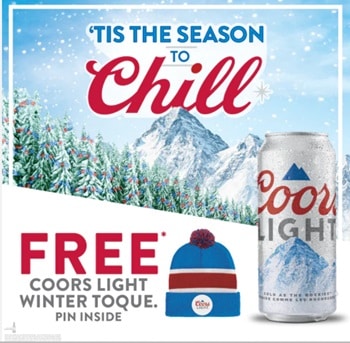Coors Light Canada Freebies- 2023 Coors Light x The Beer Store Winter Toque PTR 2023 Promotion at www.coorslight.ca/tistheseason