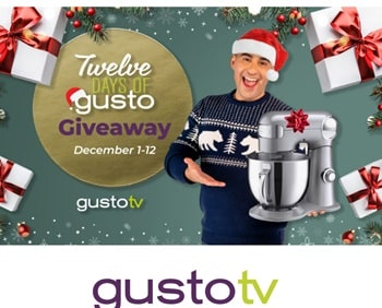Gusto TV Canada Contest, 12 days of gusto giveaway
