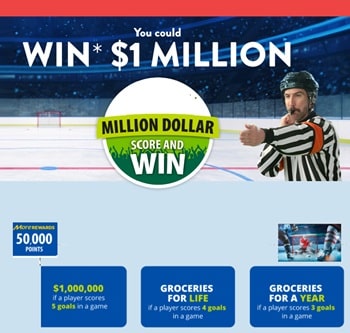 Save On Foods Contest: Score And Win Hockey MILLION DOLLARS, TV's, Groceries